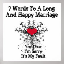 7 Words To A Long And Happy Marriage - Poster