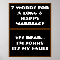 7 Words To A Long And Happy Marriage - Poster