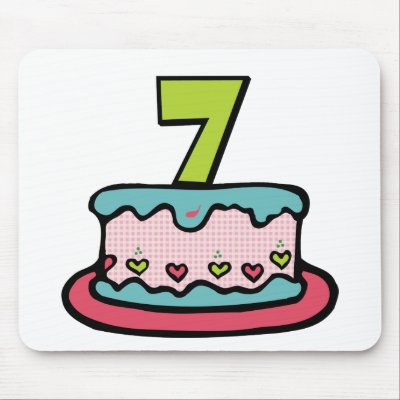 7 Year Old Birthday Cake mousepads