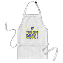 7 Year Olds Rock! (Blue) Apron