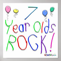 7 Year Olds Rock ! Poster