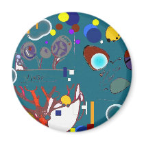 7 ZERO - Abstract Refrigerator Magnet