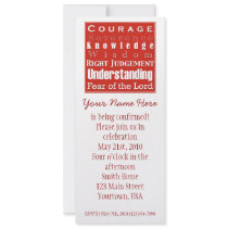 7Gifts for Your Confirmation Announcent Invitation
