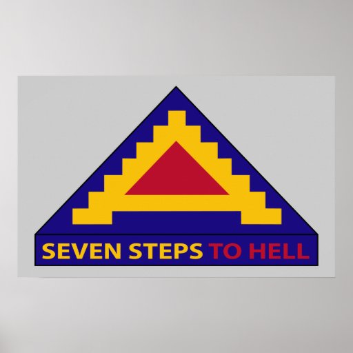 7th army seven steps to hell poster zazzle