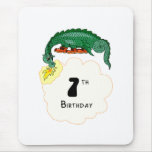 7th Birthday Dragon Mouse Pads