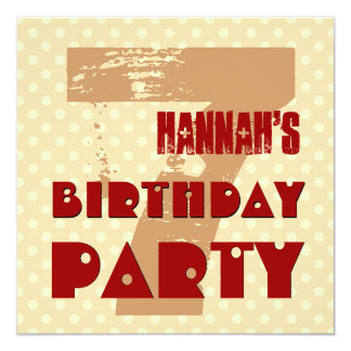 7 Year Old Party Invitations & Announcements | Zazzle
