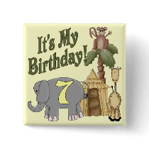 7th Birthday Safari buttons