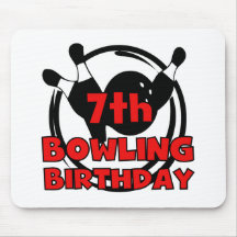 7th Bowling Birthday Mouse Pads