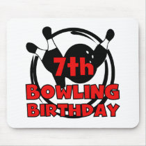7th Bowling Birthday Mouse Pads