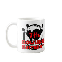 7th Bowling Birthday Mugs