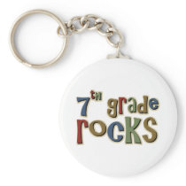 7th Grade Rocks Seventh Keychains
