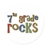 7th Grade Rocks Seventh Stickers