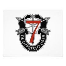 7th Special Forces Group Crest Custom Invitations