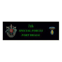 7th special forces group green berets bookmarkers business card template