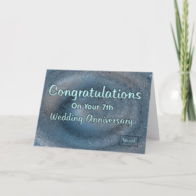 7th Wedding Anniversary Greeting Cards