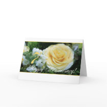 7th Wedding Anniversary - Yellow Rose Cards
