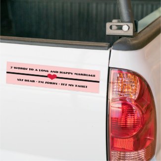 7WordsToALongMarriageblackplump bumpersticker