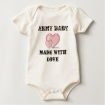 7x7 Army Baby Made with Love by Dani t-shirts
