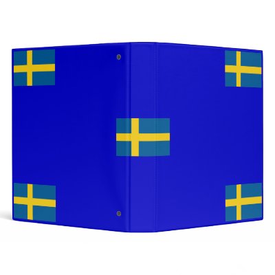 800px-Flag_of_Sweden, 800px-Flag_of_Sweden, 800... 3 Ring Binders by SAPPYJIM