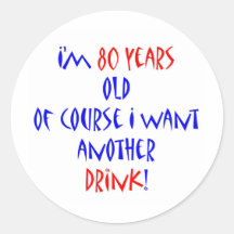 80 another drink round sticker