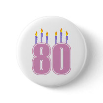 80 Birthday Candles (Pink / Purple) buttons