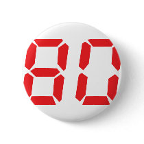 80 eighty red alarm clock digital number buttons by Tomaniac 80 eighty red alarm clock digital number buttons