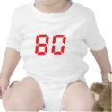 80 eighty red alarm clock digital number t-shirts