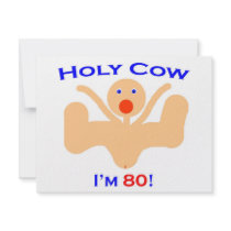80 Holy Cow! Personalized Invite