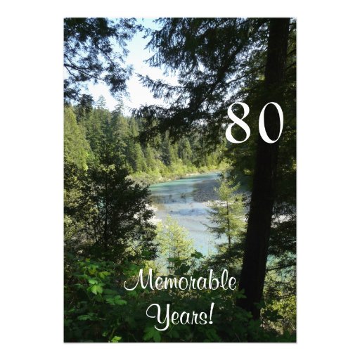 80 Memorable Years/Birthday Celebration-Lakeview Personalized Invites