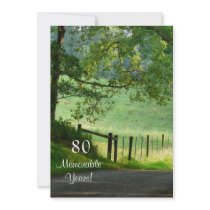 80 Memorable Years/Birthday Celebration-Male Custom Invitation