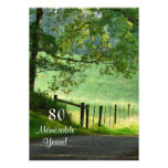 80 Memorable Years/Birthday Celebration-Male Custom Invitation