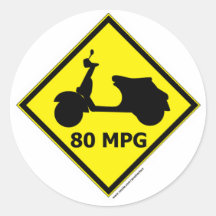 80 mpg Scooter Style Stickers