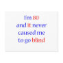 80 Never gone blind Postcard