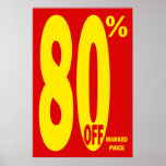 80 PERCENT OFF MARKED PRICE POSTERS