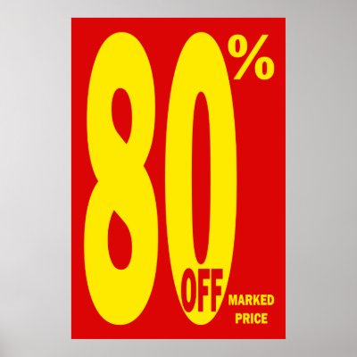 80 PERCENT OFF MARKED PRICE POSTERS by dgpaulart