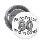 80 Pounds Lost Button