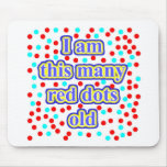 80 Red Dots Old Mouse Pad