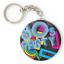 80 Retro Party Keychain