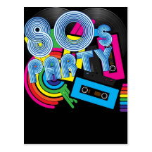 80 Retro Party Postcard