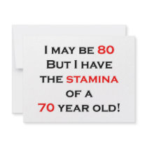 80 stamina invitations