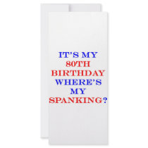 80 Where's my spanking? Customized Rack Card