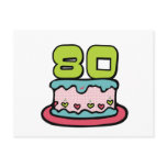 80 Year Old Birthday Cake Post Cards