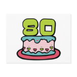80 Year Old Birthday Cake Post Cards