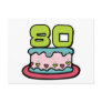80 Year Old Birthday Cake Post Cards