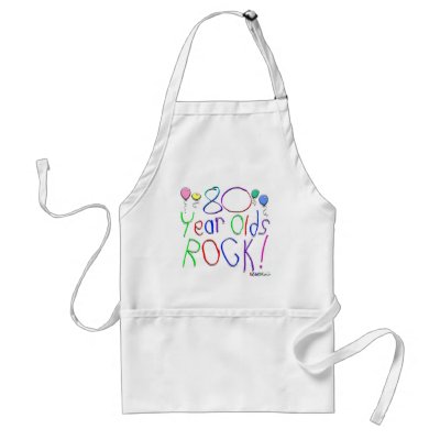 80 Year Olds Rock! Apron by TShirtDotCom