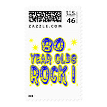 80 Year Olds Rock ! (blue) postage by TShirtDotCom 80 Year Olds Rock ! (blue) postage