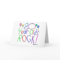 80 Year Olds Rock ! cards
