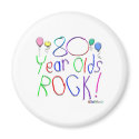 80 Year Olds Rock! Magnet by TShirtDotCom 80 Year Olds Rock! Magnet