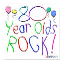 80 Year Olds Rock ! posters by BirthdaysRock 80 Year Olds Rock ! posters
