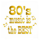 postcard - If you think the music from the 1980's is your favorite, then this golden 80's Music is the Best design will let you share your love with others.